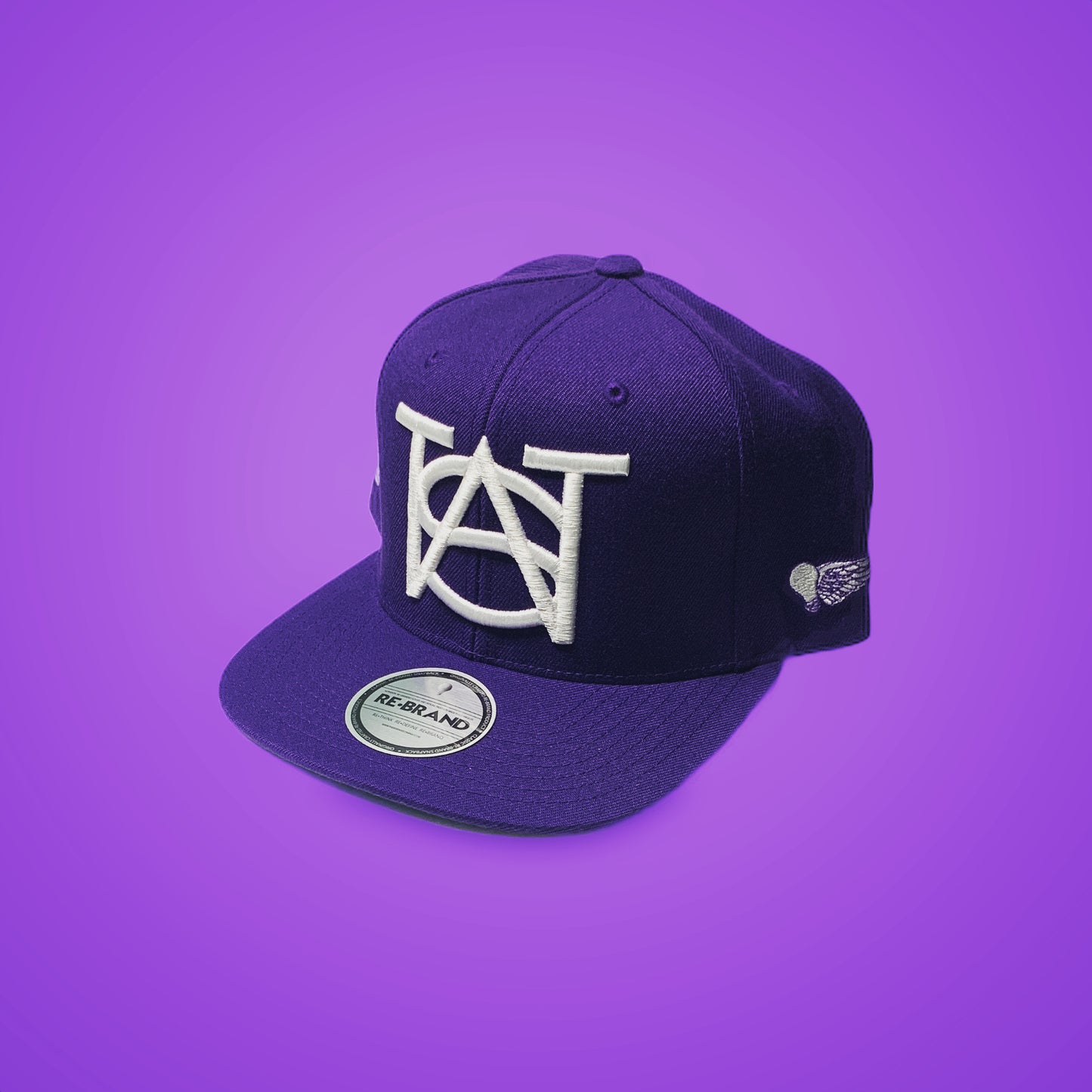 RE•BRAND ORIGINAL WATTS LOGO SNAPBACK™ - PURPLE/WHITE